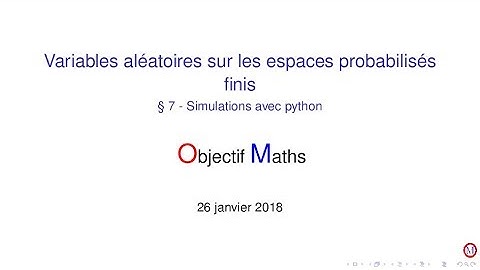 Variables aléatoires : § 7 simulations avec python