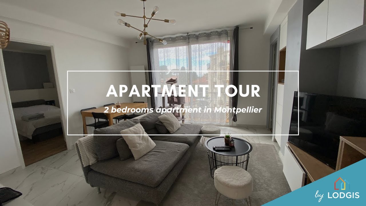 ✅ Location meublée à Montpellier - Près d'Arènes✨ 3 pièces (55.8m²) en vidéo 🔎 Réf. 3M323042