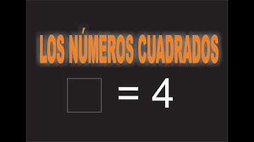 LOS NÚMEROS CUADRADOS BIEN EXPLICADO