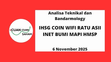 CCS Analisa Teknikal & Bandarmology Saham | IHSG COIN WIFI RATU ASII INET BUMI MAPI HMSP