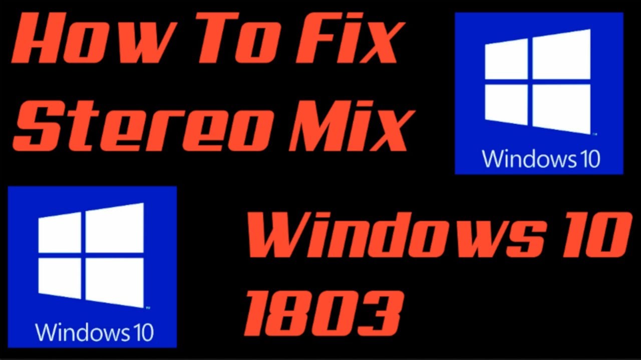 where is stereo mix in windows 10