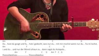 Video thumbnail of "Hulapalu - Andreas Gabalier / Gitarre/Guitar/Tutorial/Cover/Akkorde/Chords/easy"