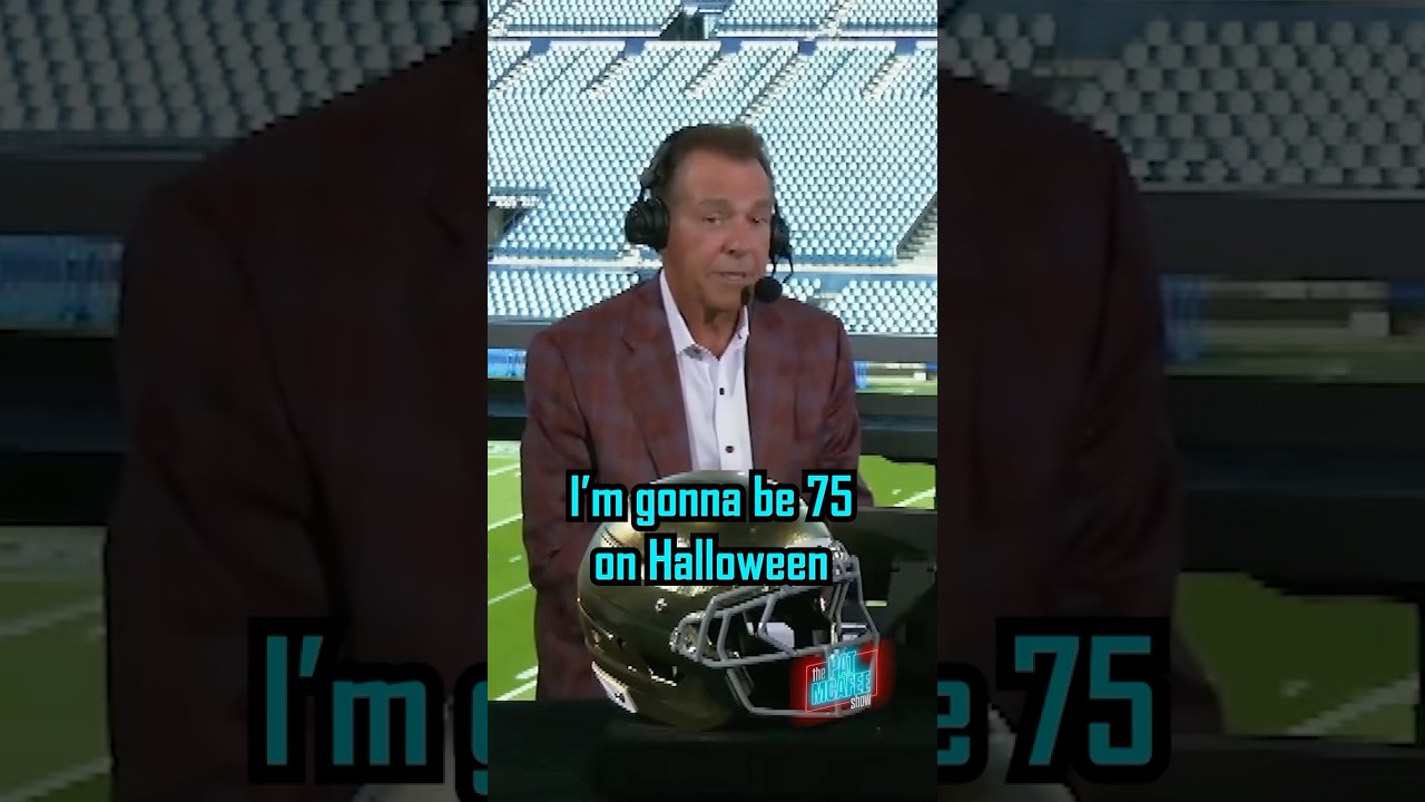 "I'm gonna be 75 on Halloween..Trick or treat" 😂😂 ~ Coach Saban