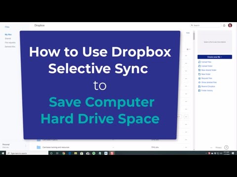 How to Use Dropbox Selective Sync - Save Computer Hard Drive Space