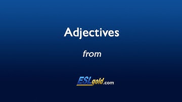 Free English Lessons:  Adjectives
