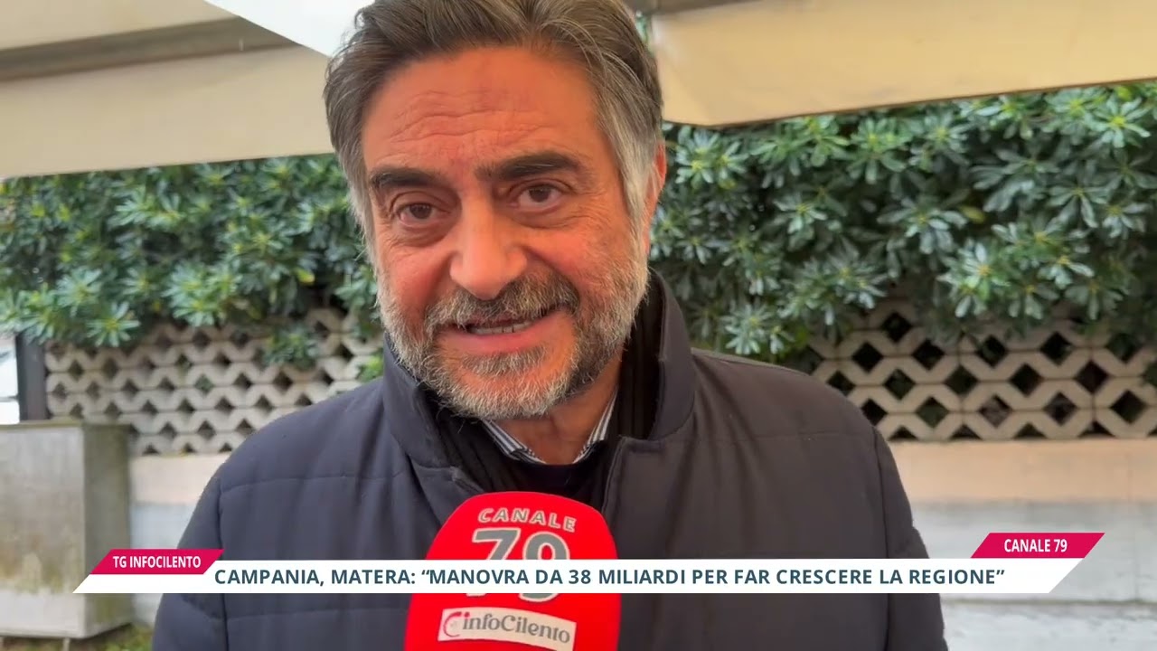 Campania, Matera: "manovra da 38 miliardi per far crescere la Regione"