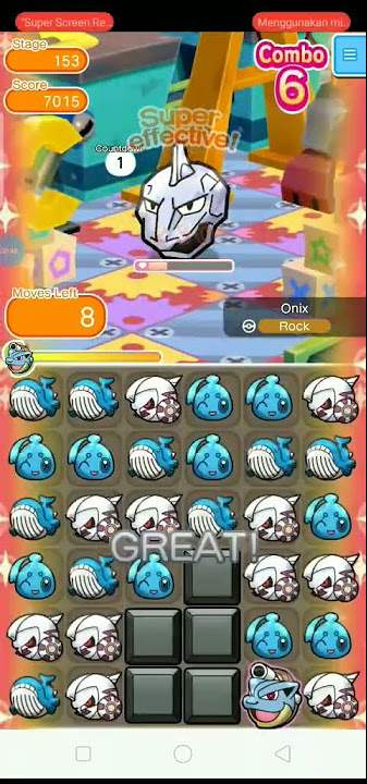 Onix Pokemon Shuffle part 2 #gameandroid #pokemonshuffle #indonesia 