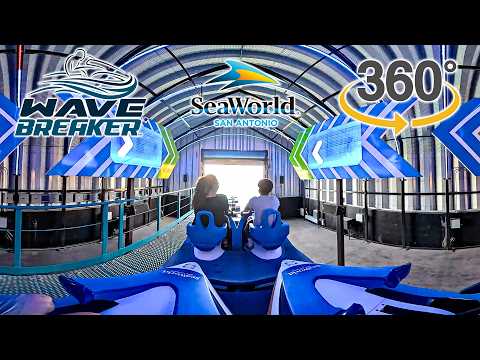 VR 360 Wave Breaker the Rescue Coaster On Ride POV SeaWorld San Antonio 2026 03 15
