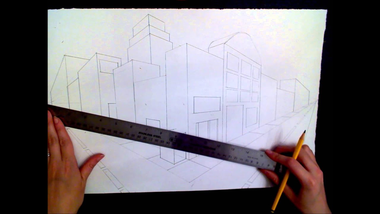 6th Grade Two-Point Perspective Project - Adding a Covered Pavillion ...