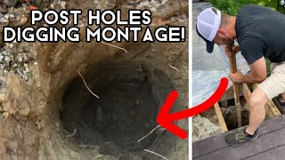 DIGGING up Post Holes Timelapse | MasterWorks
