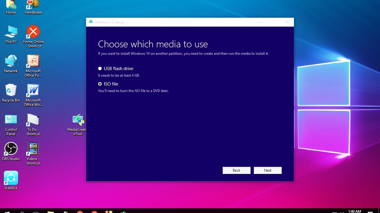 load microsoft office 2002 on new windos 10 computer