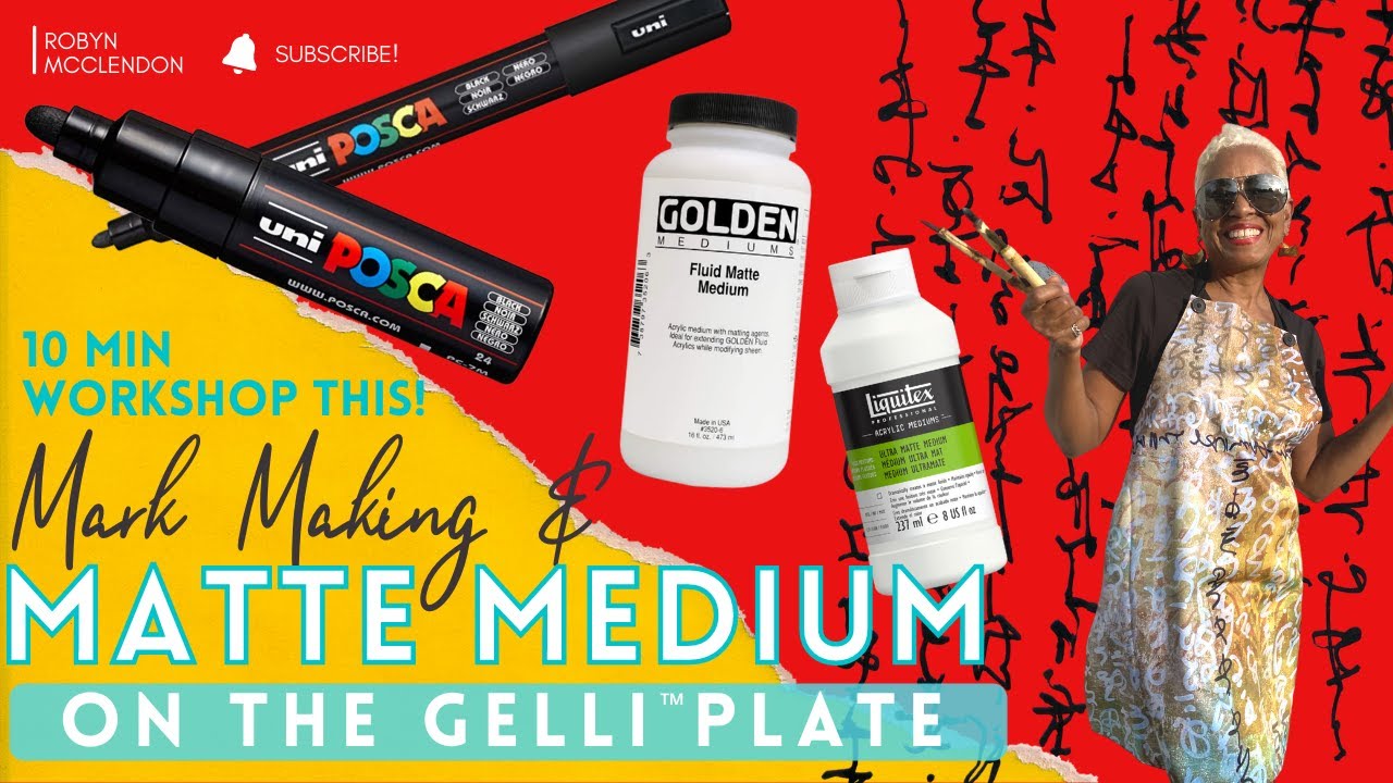 Матовый медиум на пластине Gelli™ — как добиться бесцветных отпечатков при нанесении отметок