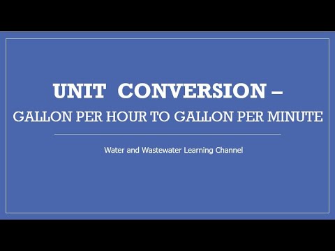 How to Convert Gallons per hour to Gallons per minute