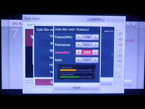 LG Kanal Ayarı 47LM660S Uydu Ayarı Kanal Yüklemesi ve Kanal Sıralaması
