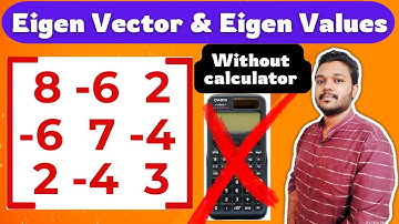 Eigen values and Eigen vectors | 3 x 3 matrix | Without Calculator | Problem Solved | Mathspedia |
