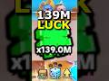 139 Million Luck in Slime RNG Roblox