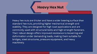 Types of Hex Nuts and Their Uses