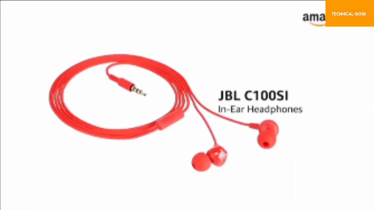 JBL C100SI InEar Headphones with Mic (Red) Rs 549 TECHNICAL GOJI