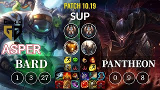 GEN Asper Bard vs Pantheon Sup - KR Patch 10.19