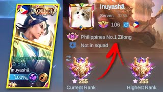 FINALLY! I&#39;M PHILIPPINES NO.1 ZILONG! 255 STAR CURRENT RANK