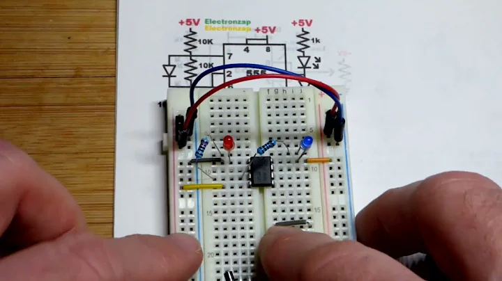 Step by Step Astable 555 Timer Circuit Breadboard Build Beginner Learning Electronics