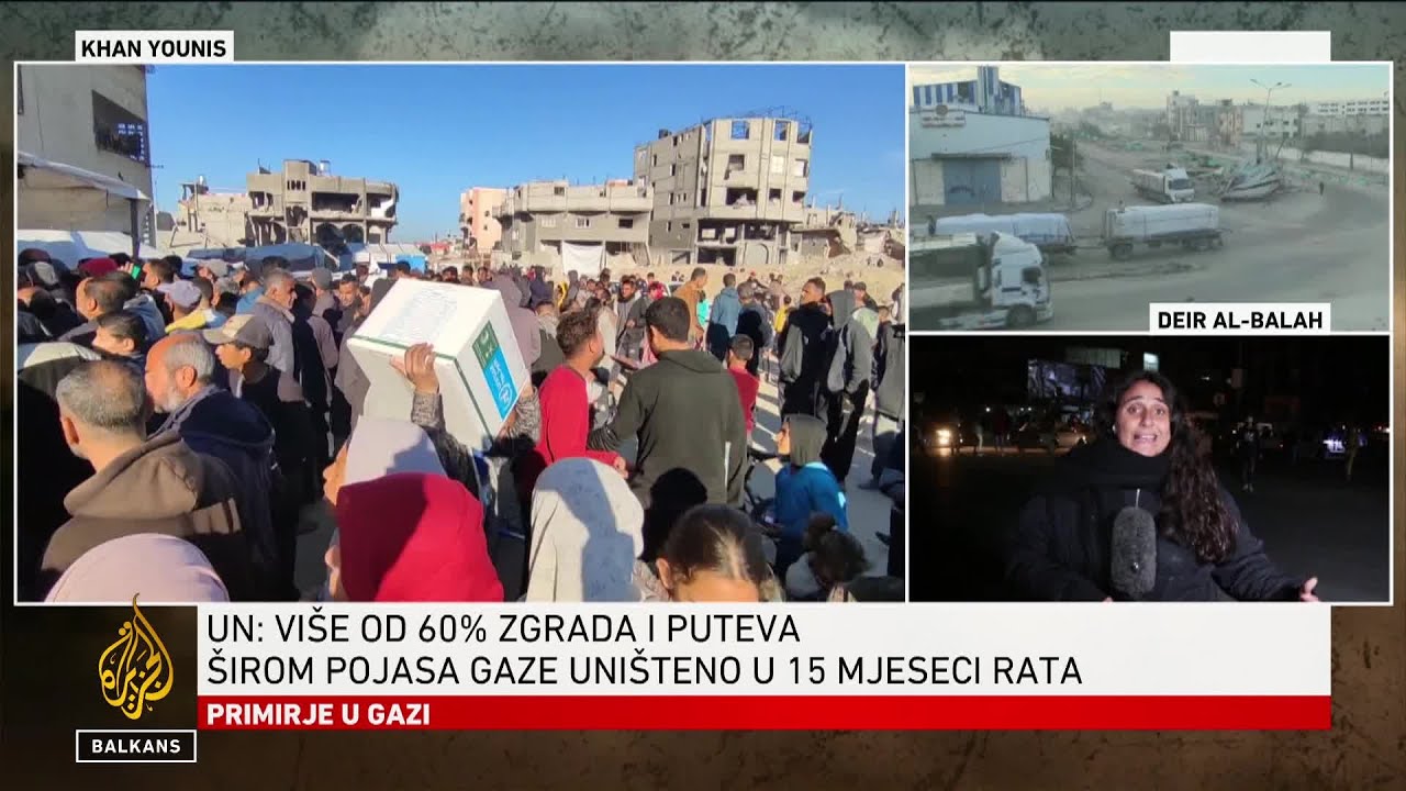 شاحنات تحمل مساعدات إنسانية تدخل قطاع غزة