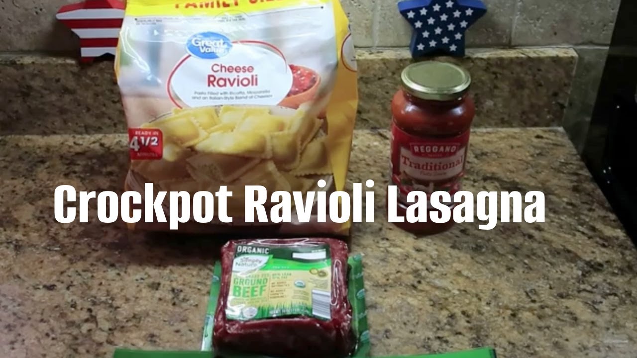 Crockpot Ravioli Lasagna