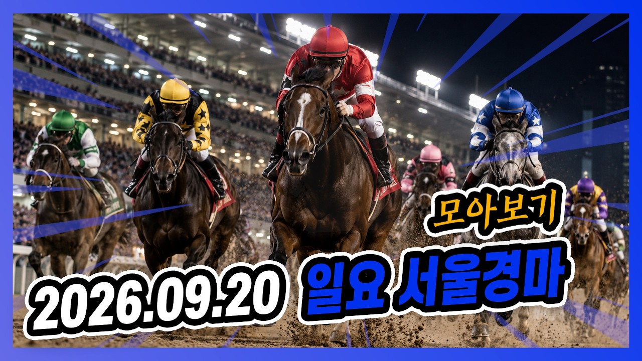 2026년 9월 20일 일요 서울경마 전체경주 모아보기