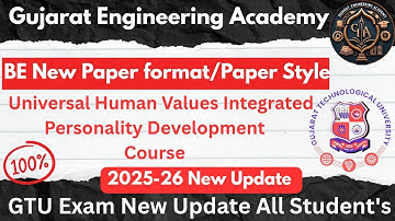 📢BE New Paper Style 2025-26🔥| GTU Latest Update 💯| IPDC/CPC New Paper Format | 💯👍💯#gtuupdate#gtuexam