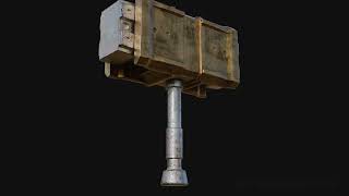 Precision Forging Tool: 3D Model of Smithing Hammer