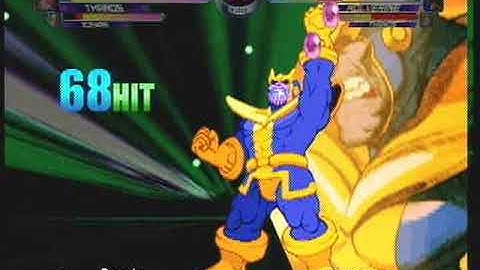 MvC2: Iceman/Thanos 150% Ice-Fire Combo