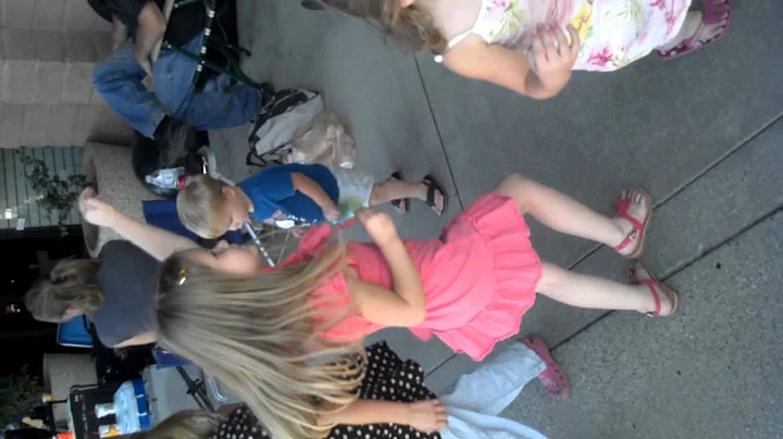 Kids dancing to the Sneaky Tikis