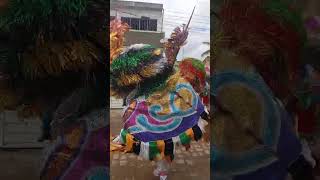 Chegada na sede dos caboclos no domingo de Carnaval