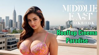 [4K] Middle East Ai Lookbook-Arabian- Rooftop Cinema Paradise