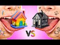 ONE COLORED HOUSE CHALLENGE! Rainbow vs Goth Girl!