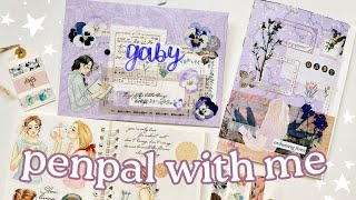 Penpal With Me ✨ Purple floral envelope and flip book