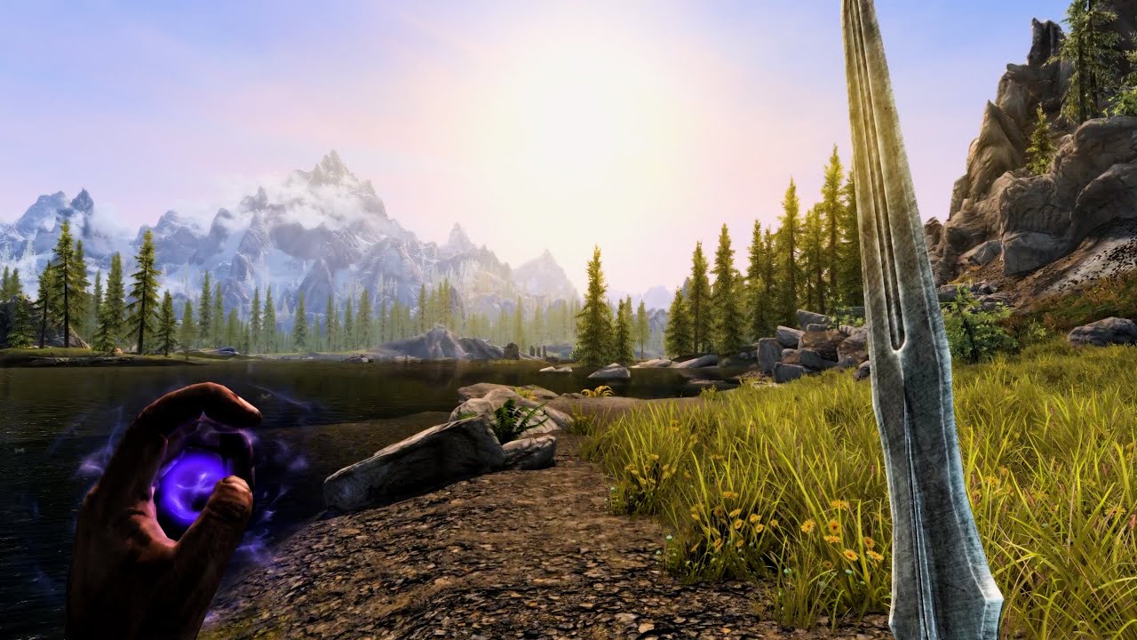 Take an Immersive Walk Through Skyrim | Soundtrack and Ambience [QHD 2K]