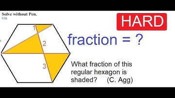 930. What fraction of this regular hexagon is shaded?