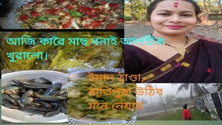 আলহীক কাৱৈ মাছ বনাই খুৱালো ?. Assamese vlogs.purabi and Riyan Vlogs.