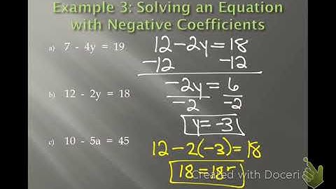 3.1 Solving two step Equations