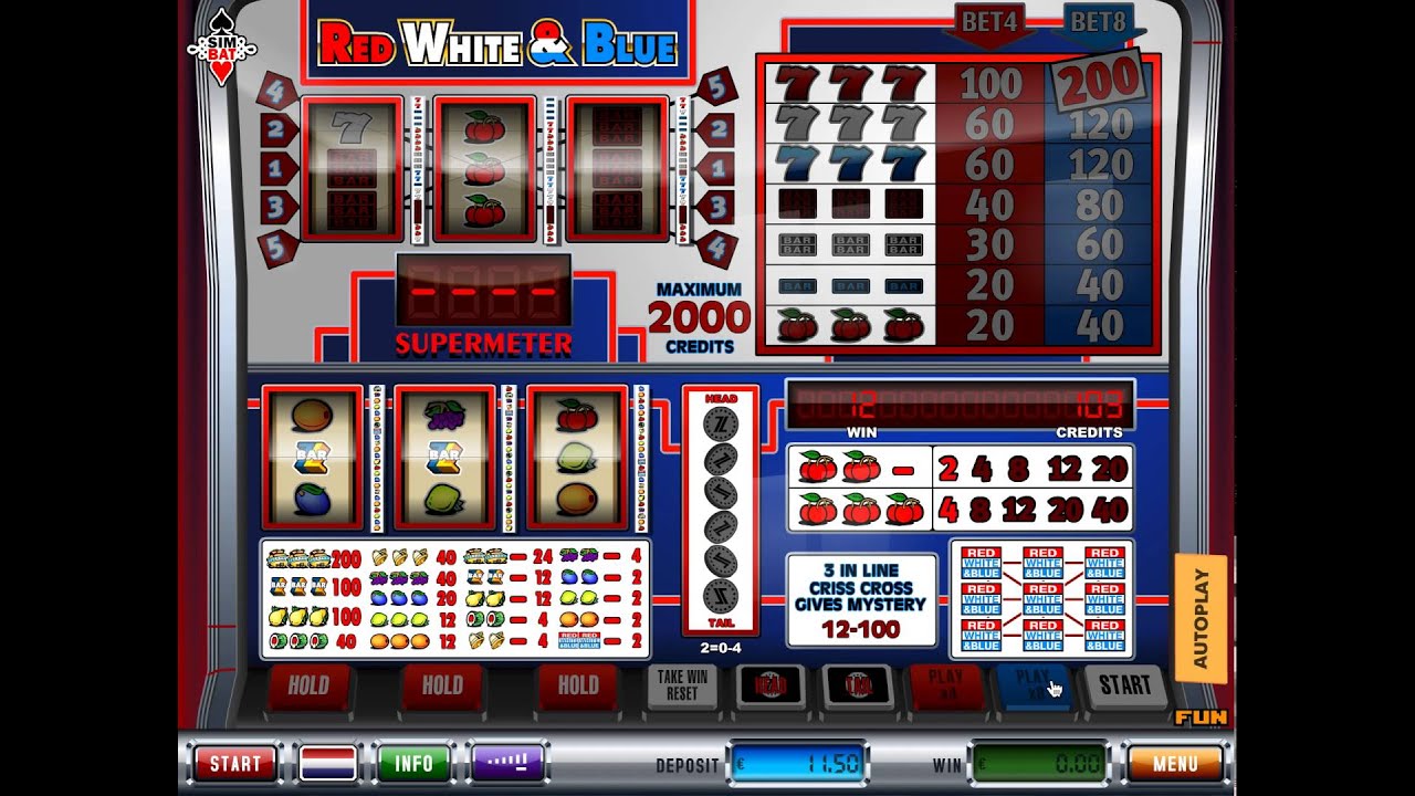 red white blue игровой автомат