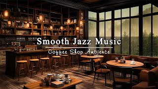 ̣Rainy Day at Cozy Coffee Shop Ambience with Smooth Piano Jazz Instrumental Music for Working, Study