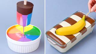 🍫So Tasty Dark & White Chocolate Cake With Milk Cream Recipes | Sweet Chocolate Cake For Party #10