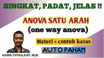 ANOVA satu arah (one way anova)