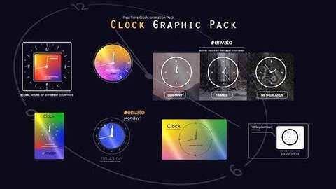 Real Time Clock Animation Pack After Effects Template Videohive 33784578