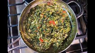 Bhagi   Spinach With Okra | CaribbeanPot.com by caribbeanpot 2,032 views 8 days ago 10 minutes, 25 seconds