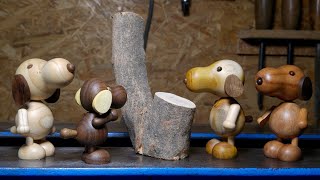 Woodturning / ‏Cute little dog / wooden animals