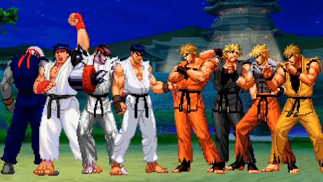 [KOF Mugen] Ryu Team vs Ryo Sakazaki Team