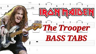 Iron Maiden - The Trooper BASS TABS | Cover | Tutorial | Lesson