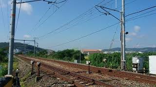 EF210-134 1052レ 矢部川西堤踏切通過